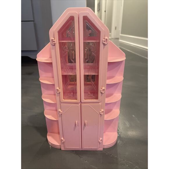 1987 Barbie Sweet Roses Wall Unit Curio Cabinet Display Vintage Corner Shelves - Picture 1 of 5